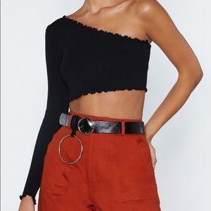 Nasty gal One shoulder crop top